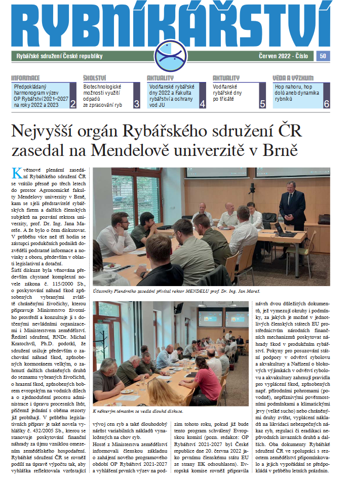 Rybníkářství 50. číslo, červen 2022